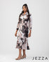 Printed Midi Top with Shawl Collar 64721